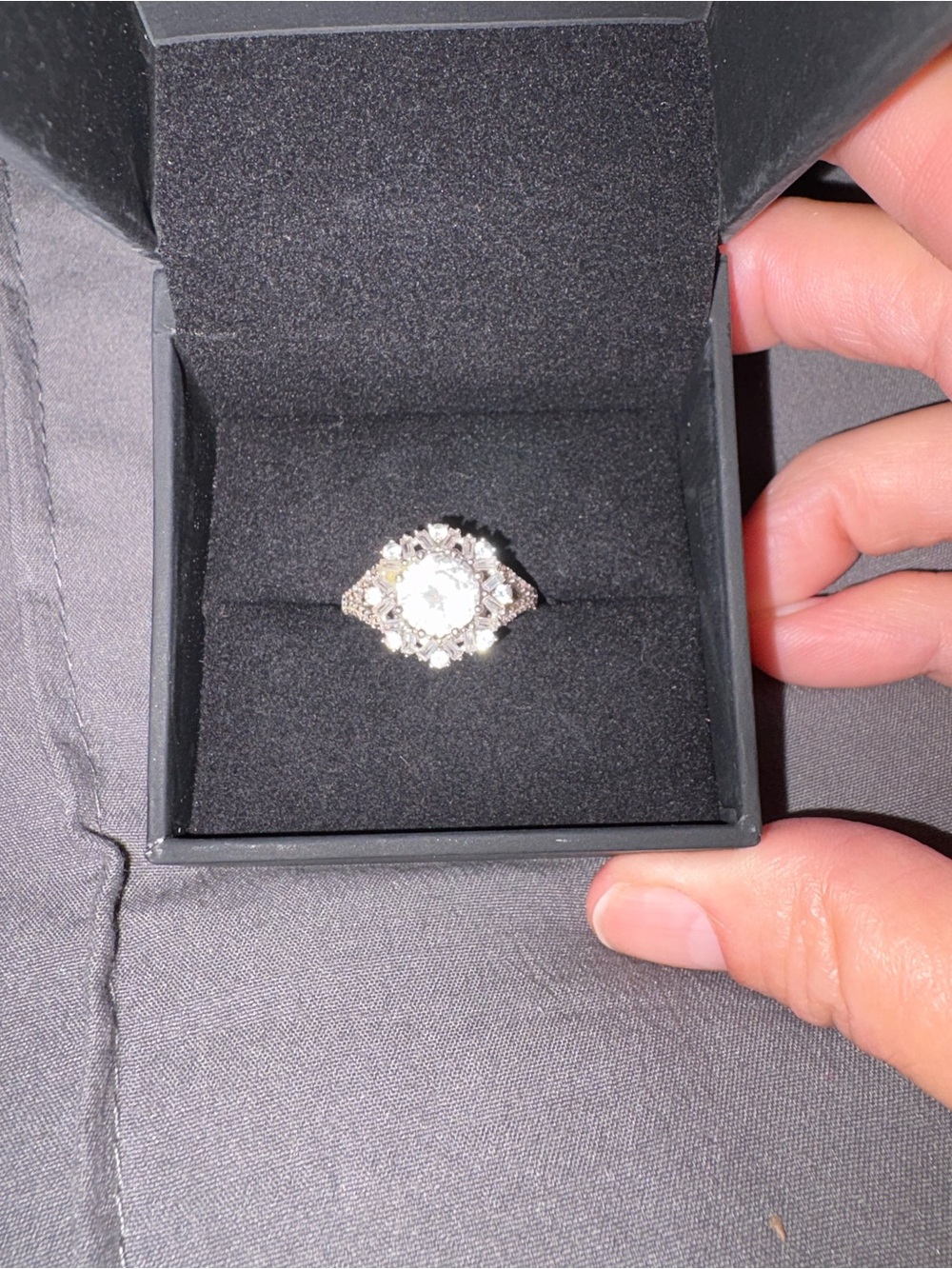 White Topaz 925 Sterling Silver Ring NWOT